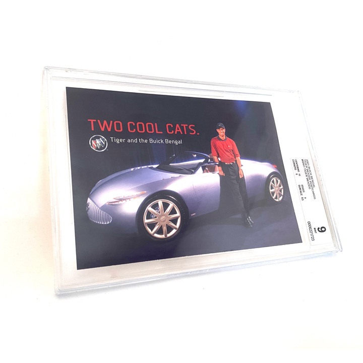 2001 Tiger Woods Buick Bengal Postcard BGS 9
