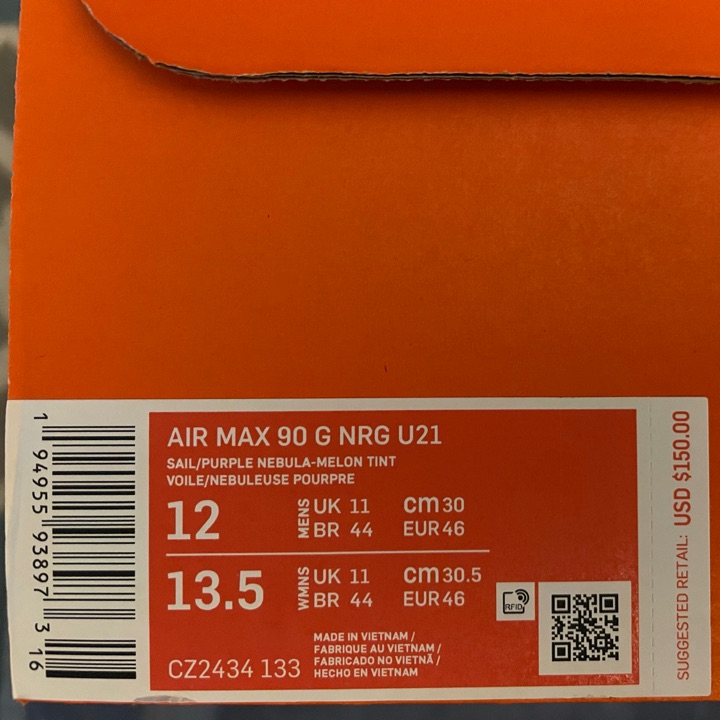 nike air max 90 box