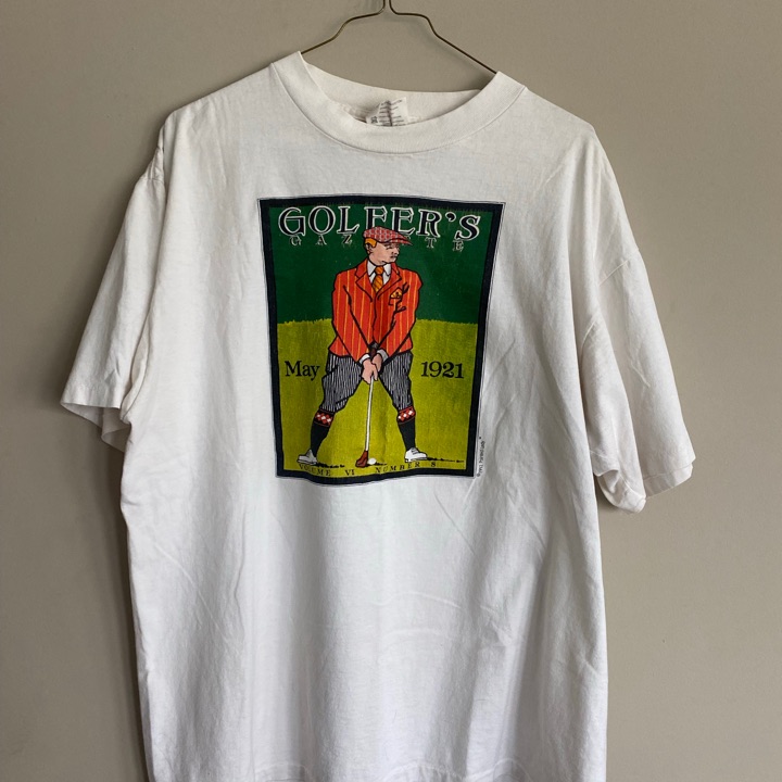 Vintage Golfer Gazette Oneita Tee XL