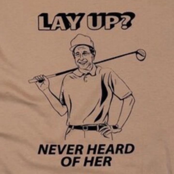 Lay Up - Never Heard of Her t-shirt in size medium by Circles Golf