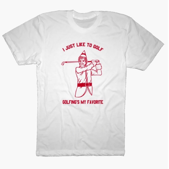 I Just Like To Golf Golfing’s My Favorite Christmas T-Shirt Size Small by Circles Golf