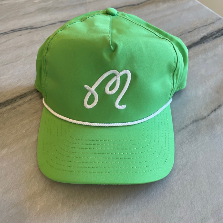 Malbon Golf Imperial Rope Hat in Lime Green - NEW