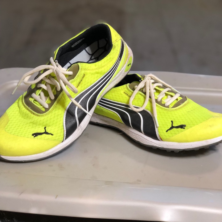 Puma Vivd Yellow Golf Shoes, 10.5