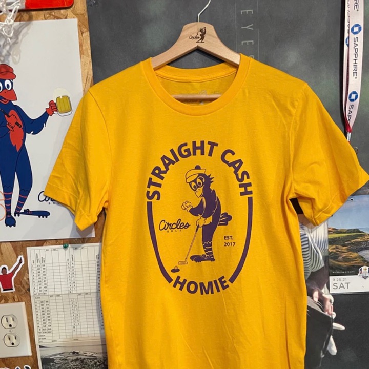 Straight Cash Homie golf t-shirt size small from Circles Golf