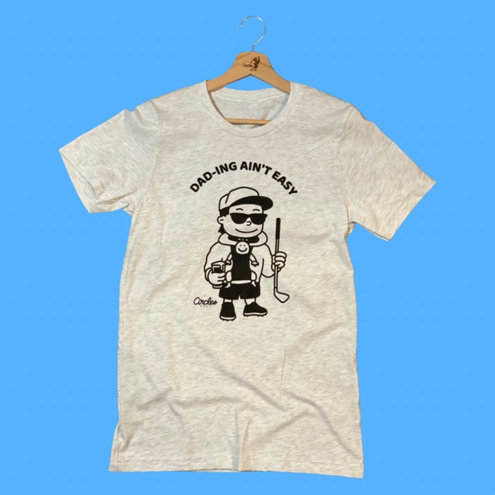 Dad - ing ain’t easy golf t shirt size small by Circles Golf
