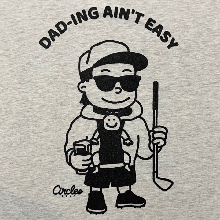 Dad-Ing Ain’t Easy Golf T-Shirt Top size Large by Circles Golf