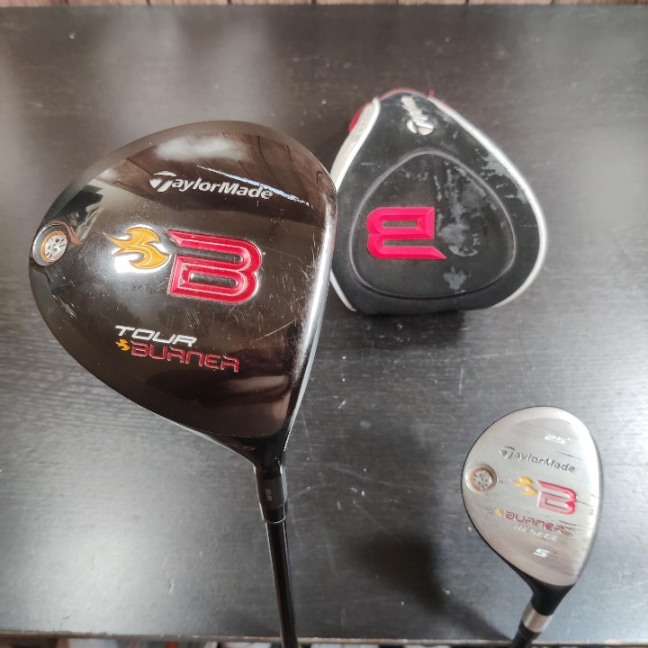 TaylorMade Tour Burner Driver 9.5° and Burner Rescue 5W 25°
