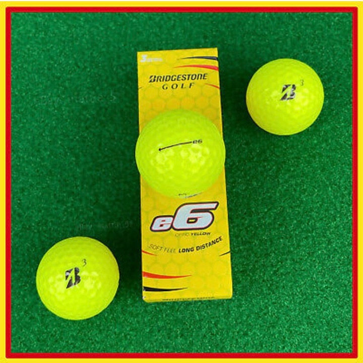 Bridgestone e6 YELLOW Golf Balls - NEW Sleeve (3 YELLOW Balls)