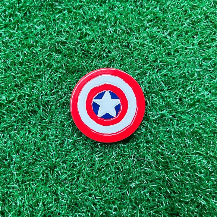 Golf ball marker- Captain America shield