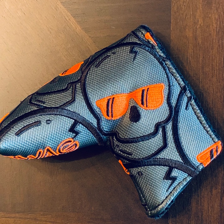 SWAG Orange Concentric Skulls Blade Putter Head Cover