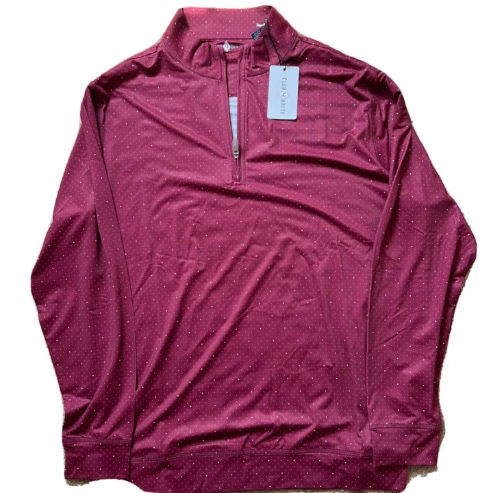 The Club House (SP4) - Quarter Zip - M - Maroon - NWT