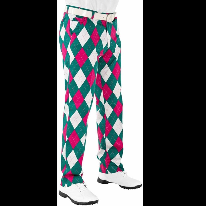 Royal & Awesome “Joker” Argyle Pants (34W/32L) w/ Matching Scally Cap