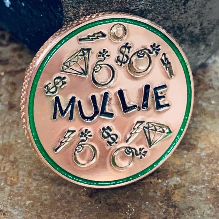 Hand Stamped MULLIE “Drop Bombs” Ball Marker