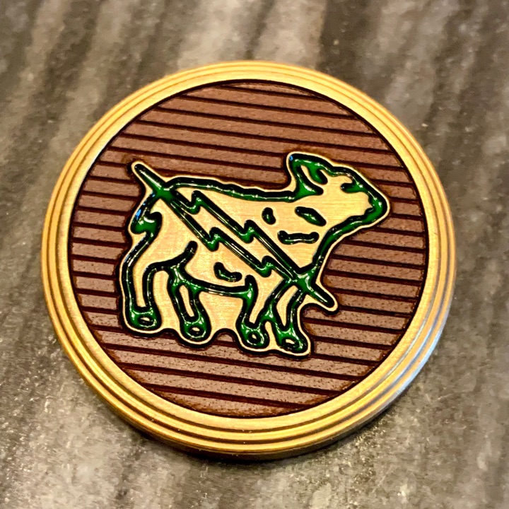 Tyson Lamb Crafted Peaches & Green 2020 Masters Ball Marker