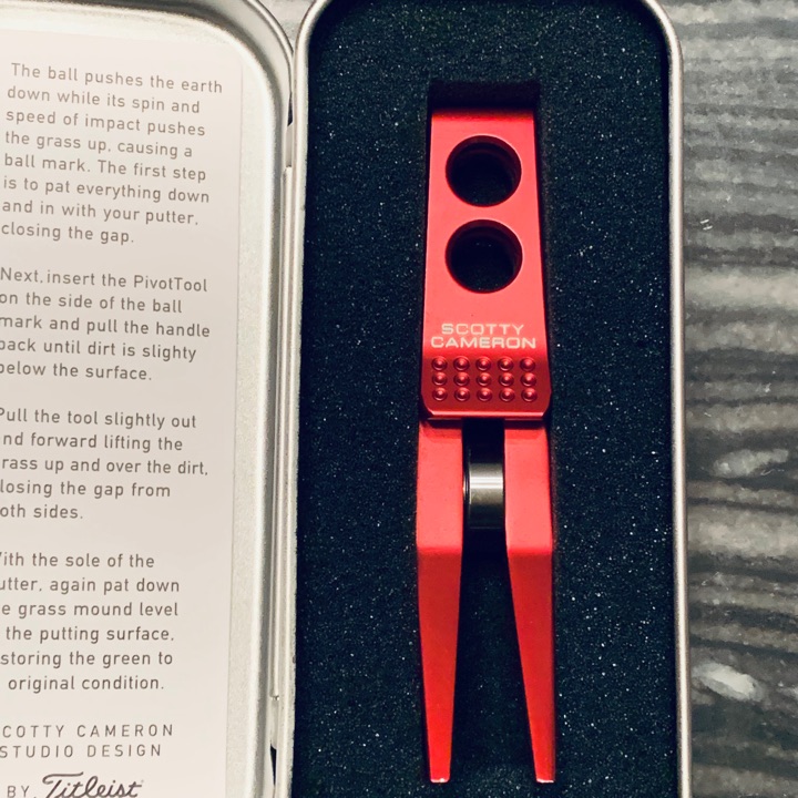 Scotty Cameron “Tour Use Only” Misted Red Roller Pivot Tool