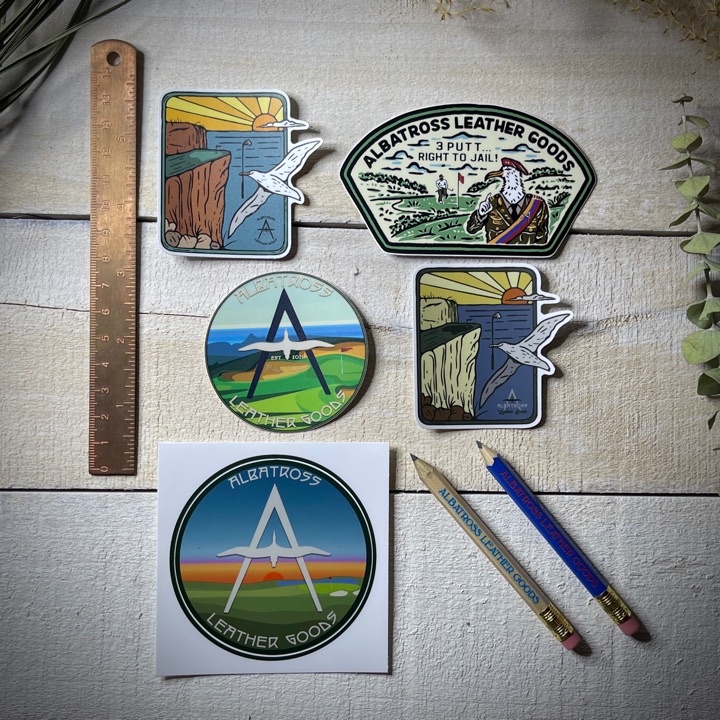 Albatross Leather Goods Golf Sticker Pack