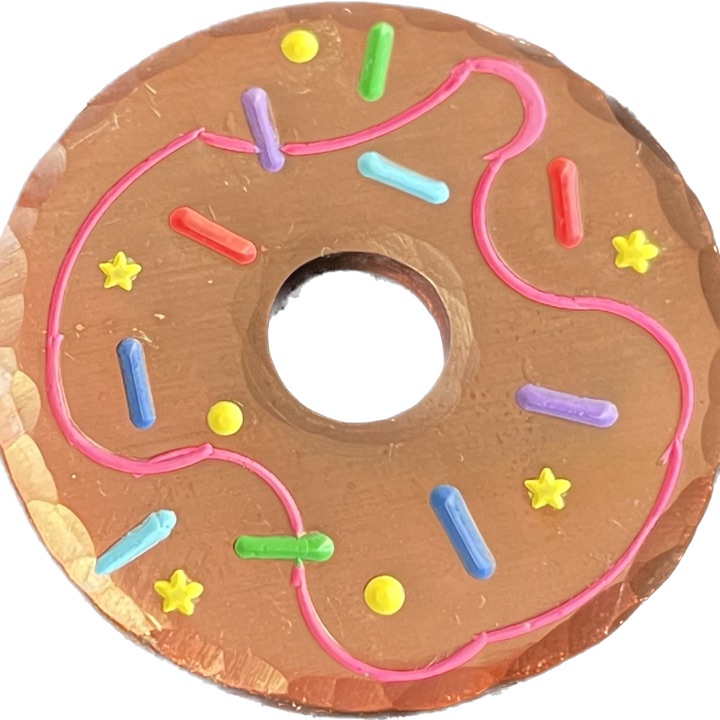 Custom Donut golf ballmarker, or Barbell Plate, or anything you want! FREE Shipping. Copper.