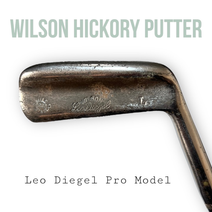 Antique Wilson Hickory Putter - Leo Diegel signature model