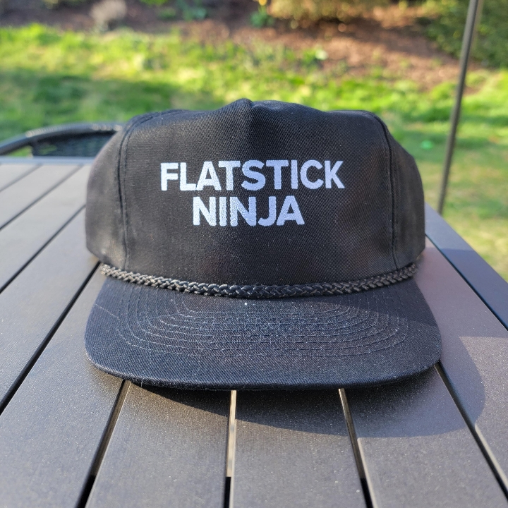 FLATSTICK NINJA Rope Hat – Limited Run, REAL VINTAGE Trucker ROPE Hat
