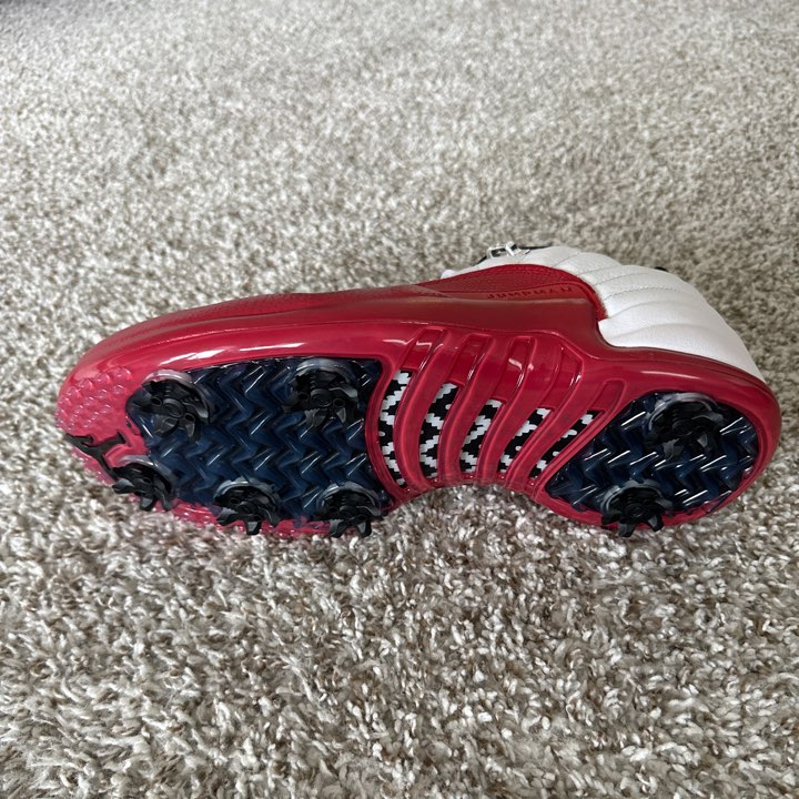 red glitter jordans 12