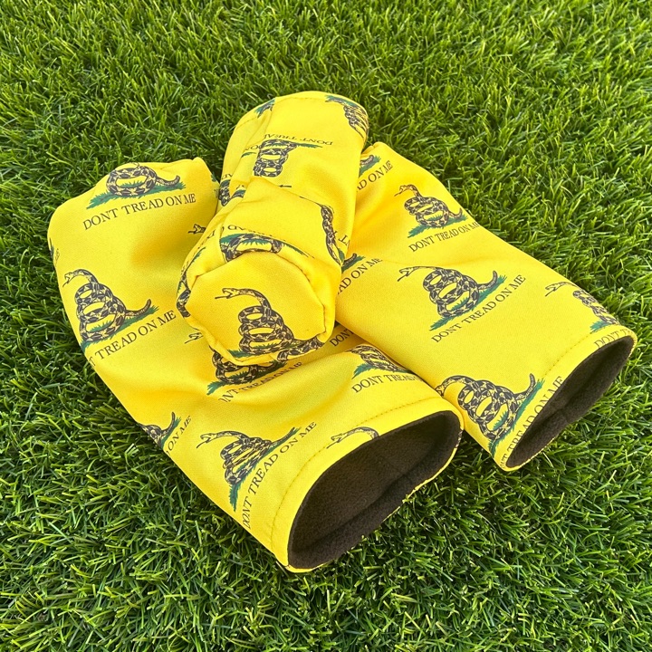 Don't Tread On Me Gadsden Flag Golf Driver, Fairway, Hybrid Headcover