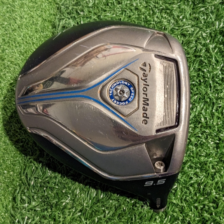 TaylorMade JetSpeed Driver Headcover - White/Black/Blue, Leather/Nylon, Used