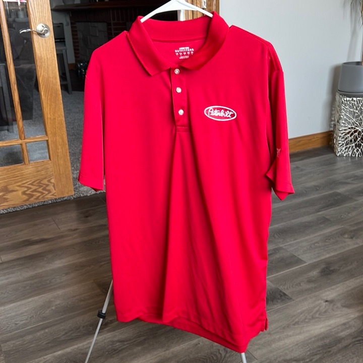 Large Red Peterbilt Golf Polo