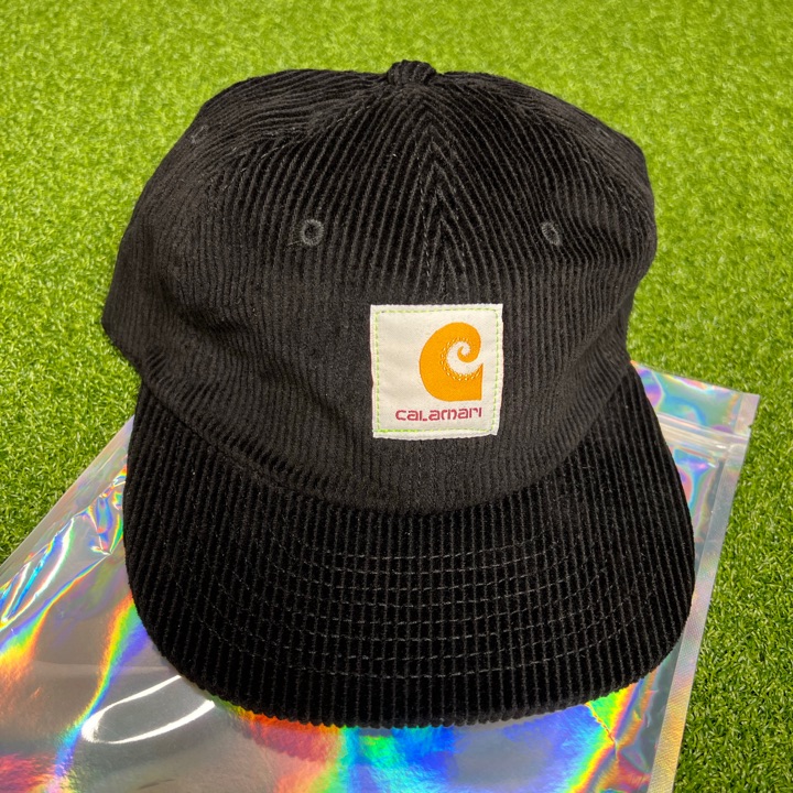 Calamari Golf “Blackout Friday” Corduroy Unstructured Claspback Hat, Black