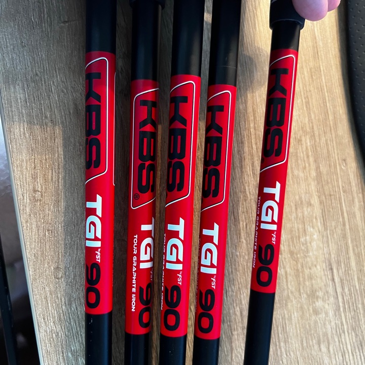 Set of 5 KBS TGI 90 Iron shafts.