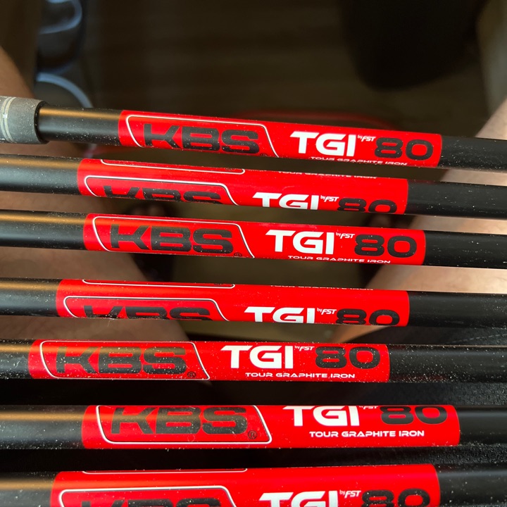 Set of 7 KBS TGI 80 Iron shafts