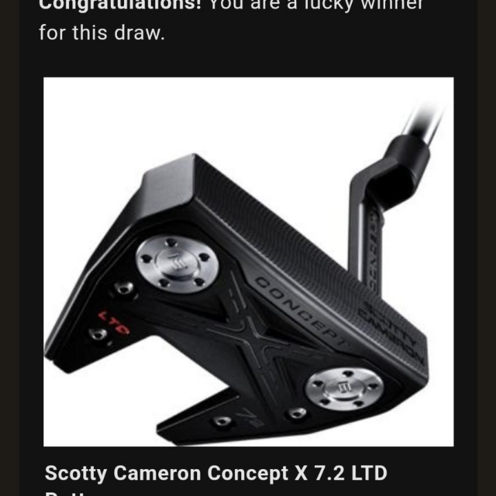 Scotty Cameron Concept x Ltd 7.2 35