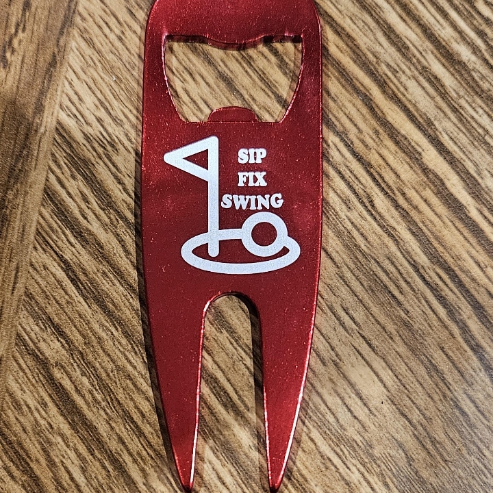 Sip fix swing divot tool with bottle opener 2 pack