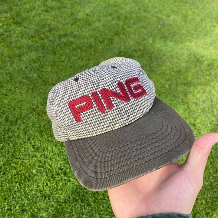 Ping houndstooth golf strapback