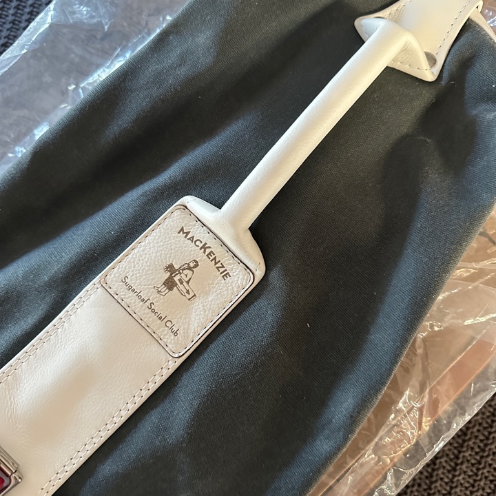 MacKenzie Golf & Sugarloaf Social Club 7” Grey waxed canvas carry