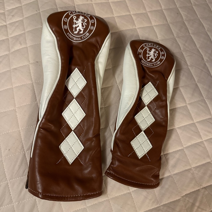 Brand New Chelsea FC Bespoke  Leather Headcovers