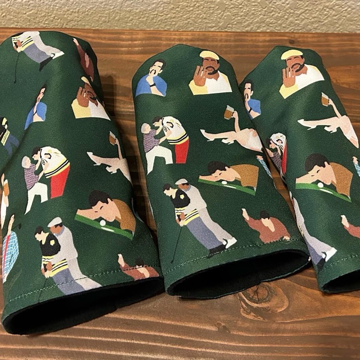 Happy Gilmore Themed Golf Driver, Fairway, & Hybrid Headcovers