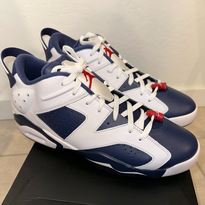 今だけ値下 AIR JORDAN retro 6 Olympic golf Nike Air Jordan 6 Retro G Golf Olympic White Midnight Navy