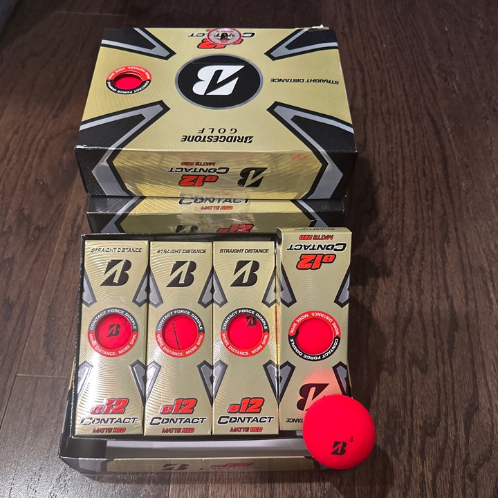 (4) Dozen Bridgestone e12 Contact Golf Balls