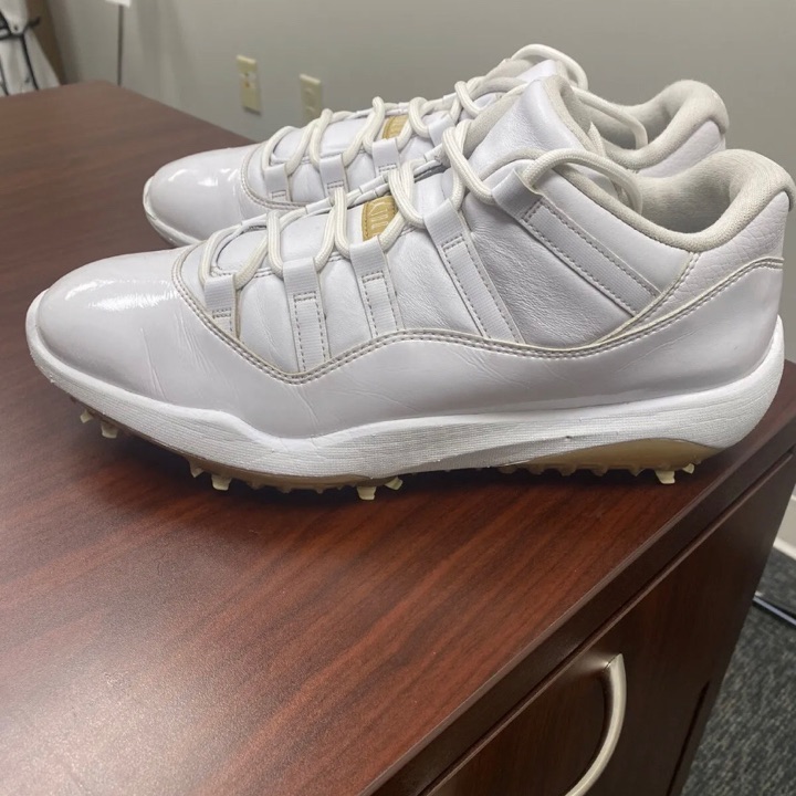 Jordan 11 XI White Golf Shoes Size 11.5 Great Condition MULLIE Golf