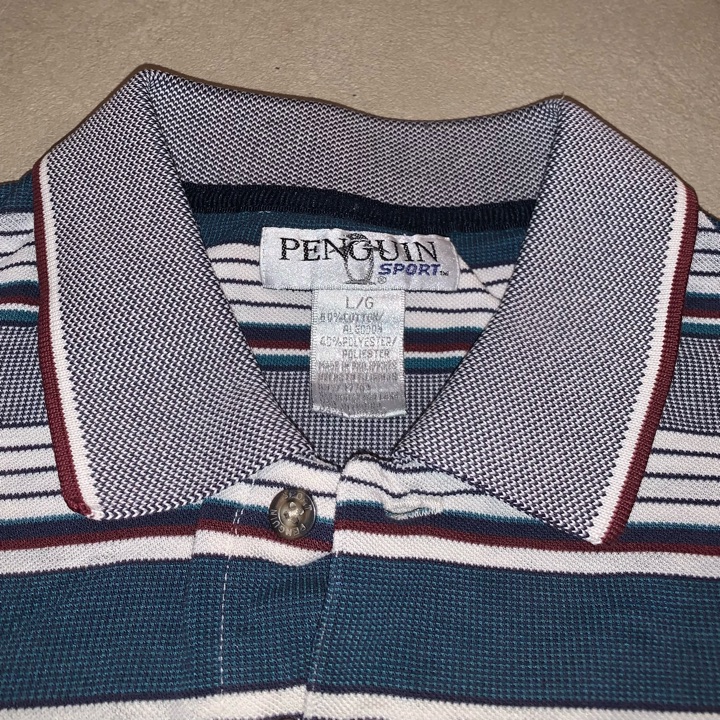 Penguin Sport Polo - Striped - Large