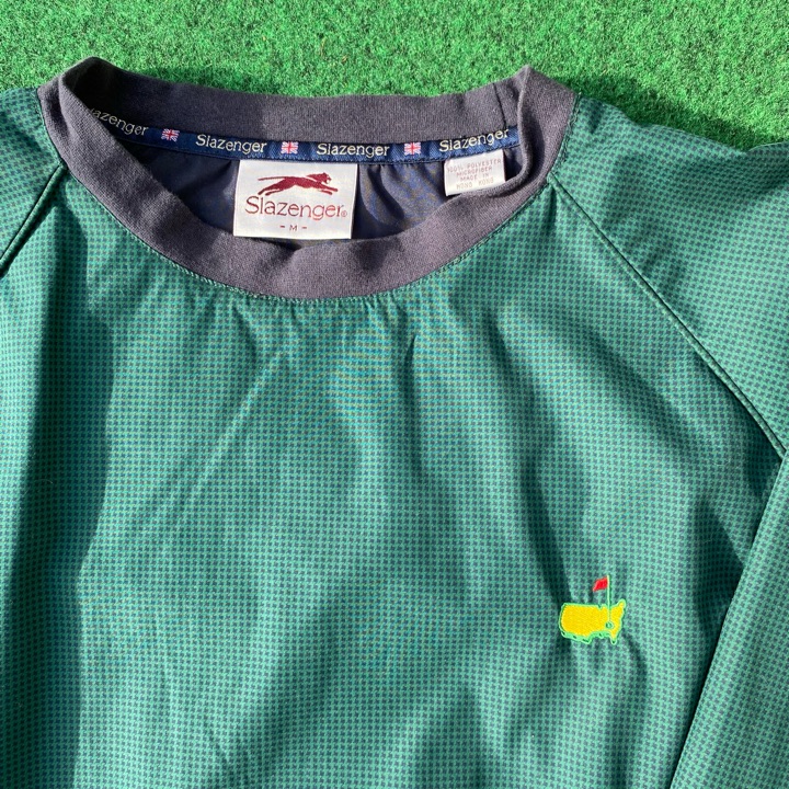 Vintage Augusta National Golf Shop Masters Sweater Green V-Neck Mens M outlets Slazenger