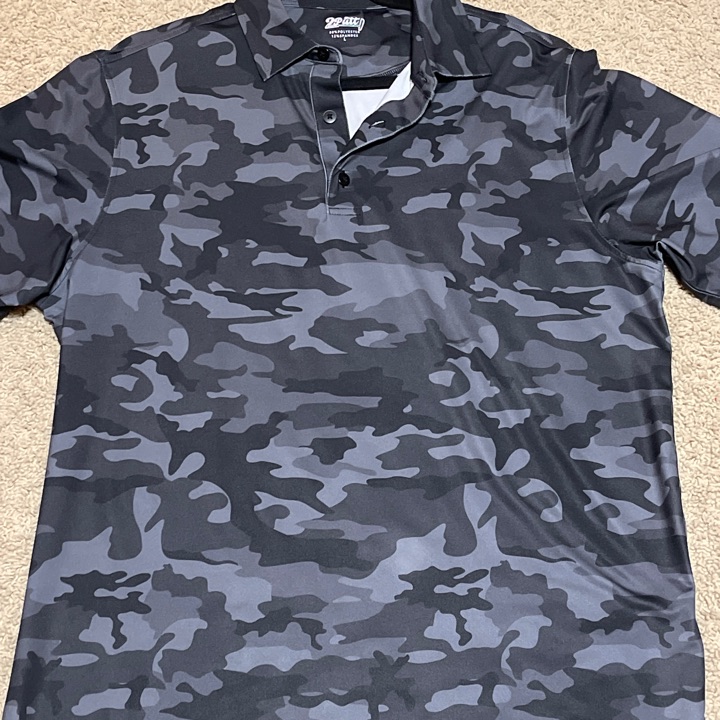 Camo Black golf shirt