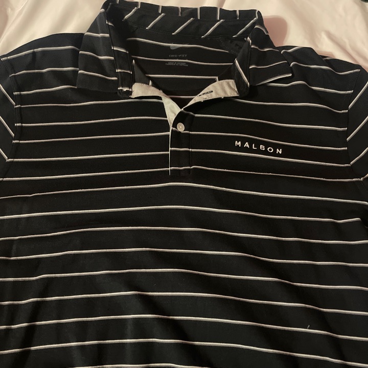 Malbon Nike striped Polo