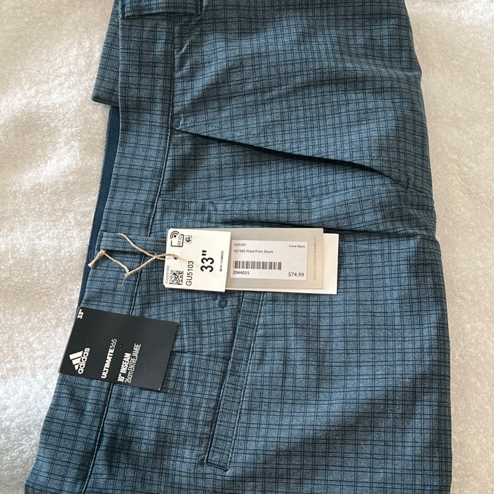 Adidas Golf Shorts.  Size 33.  New with Tags