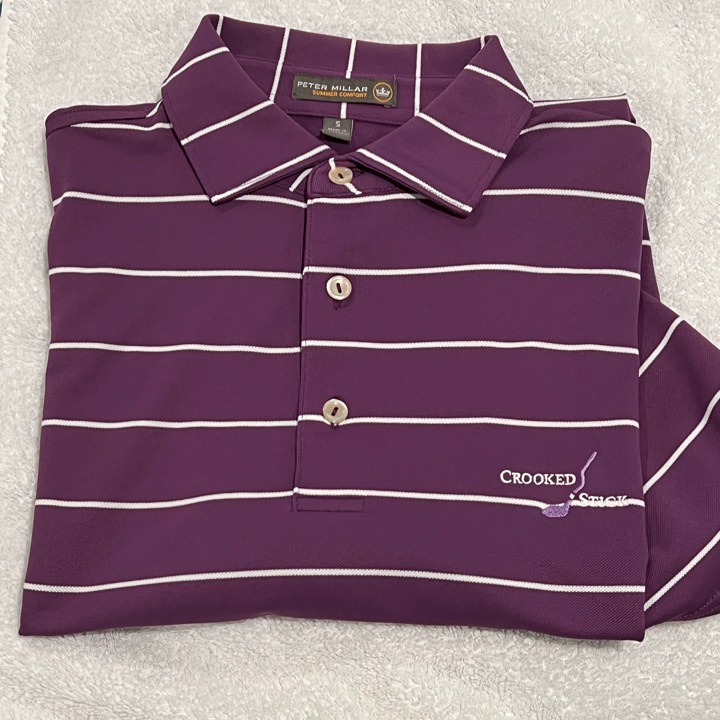 Peter Millar Shirt - Crooked Stick Logo - Size Small