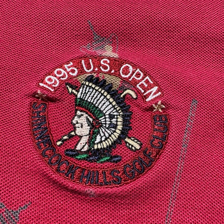 Veste De Golf Vintage US Open 2004 – Shinnecock Hills – Ahead Authentics – Homme Taille L – Rouge