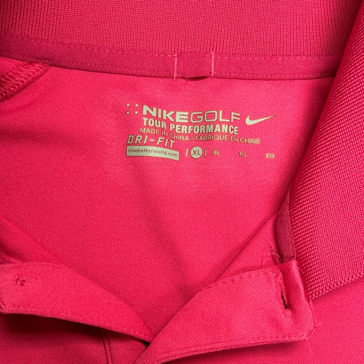 hot pink nike golf shirt
