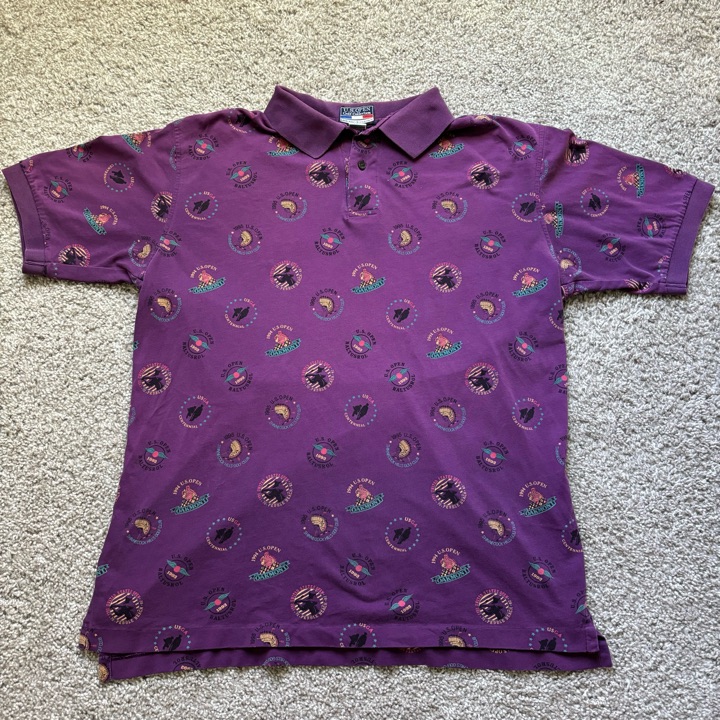 Vintage US Open Collection 92-95 US Open Venue AOP Polo Men’s Large