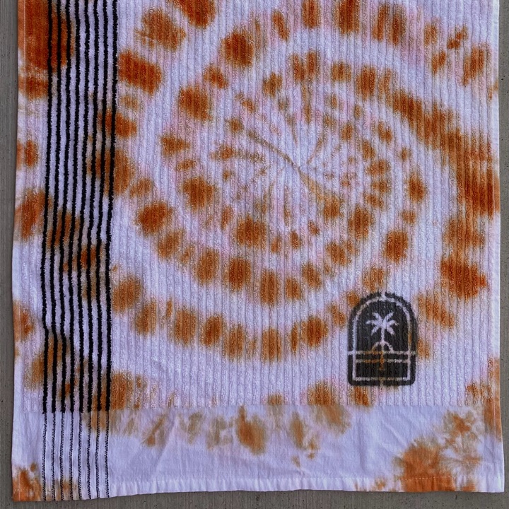 Sideways Tie-dye golf towel 22x44”