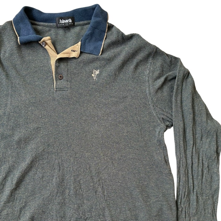 Vintage Ashworth Golf Long Sleeve Polo